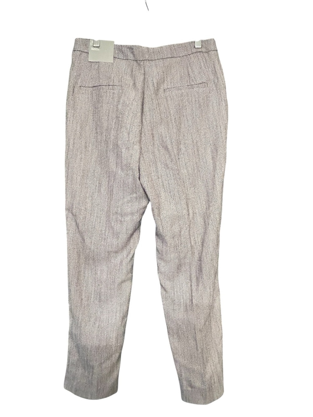 H&M NWT Herringbone Tweed Tapered Trousers Black White Size 10 - Picture 3 of 7